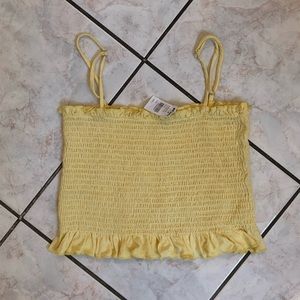 NWT Tilly’s Smocking spaghetti Crop Top
